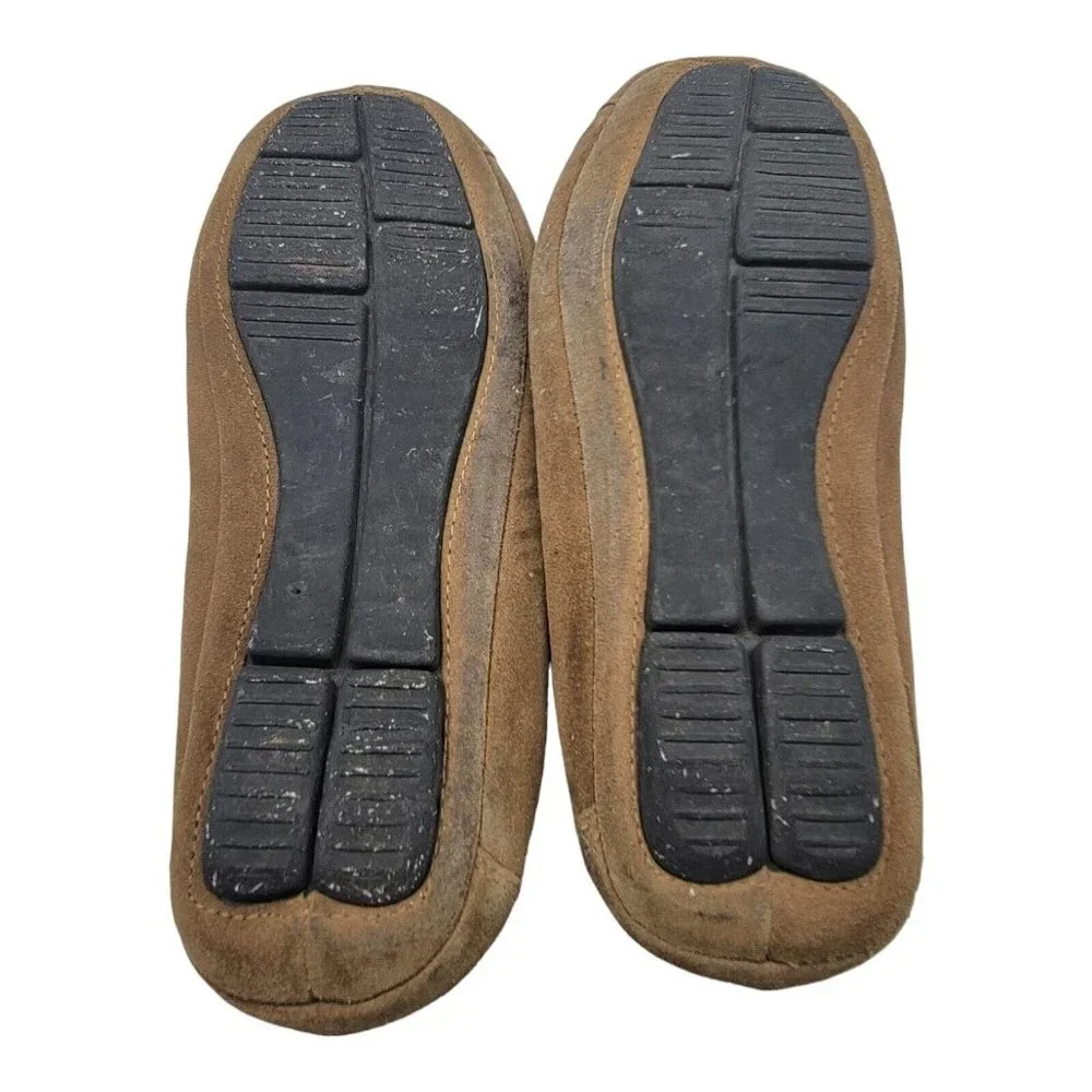 Eddie Bauer Shoes Mens Size 13 Edison Faux Fur Lined Moccasin Suede Slippers - Picture 10 of 11
